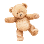 Warm tan teddy bear with arms outstretched icon